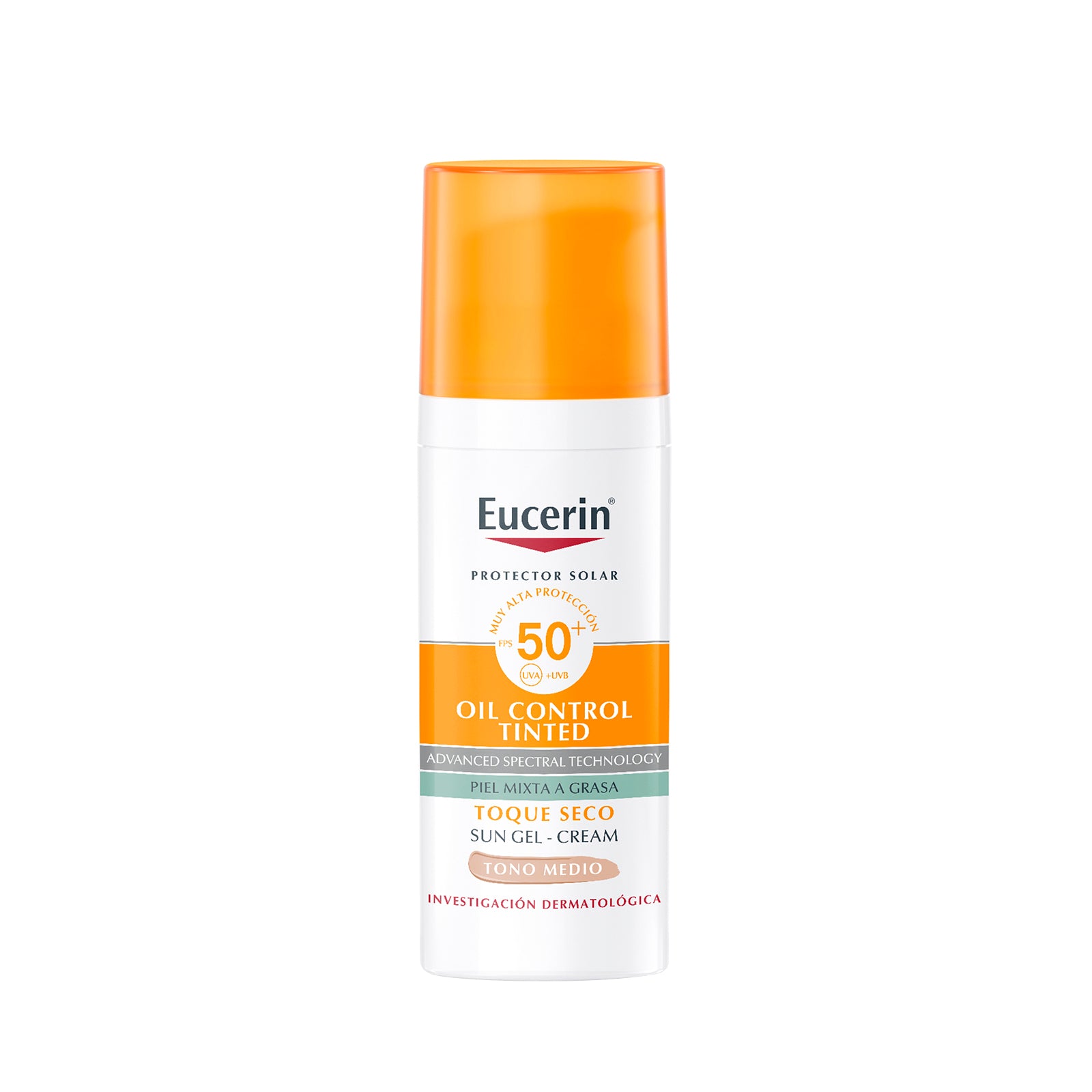 Eucerin Solar 50+ Oil Control Toque Seco Tono Medio