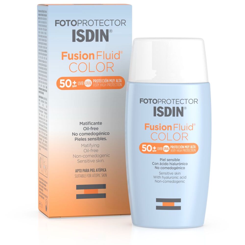Fotoprotector Fusion Fluid Spf50+ de Isdin con color