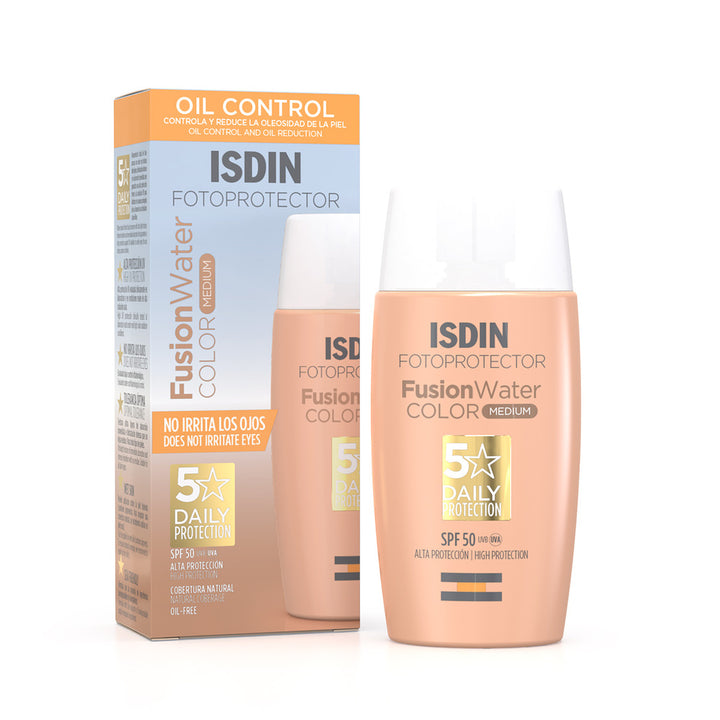 Fotoprotector ISDIN Fusion Water Color Medium SPF 50 ml para pieles sensibles