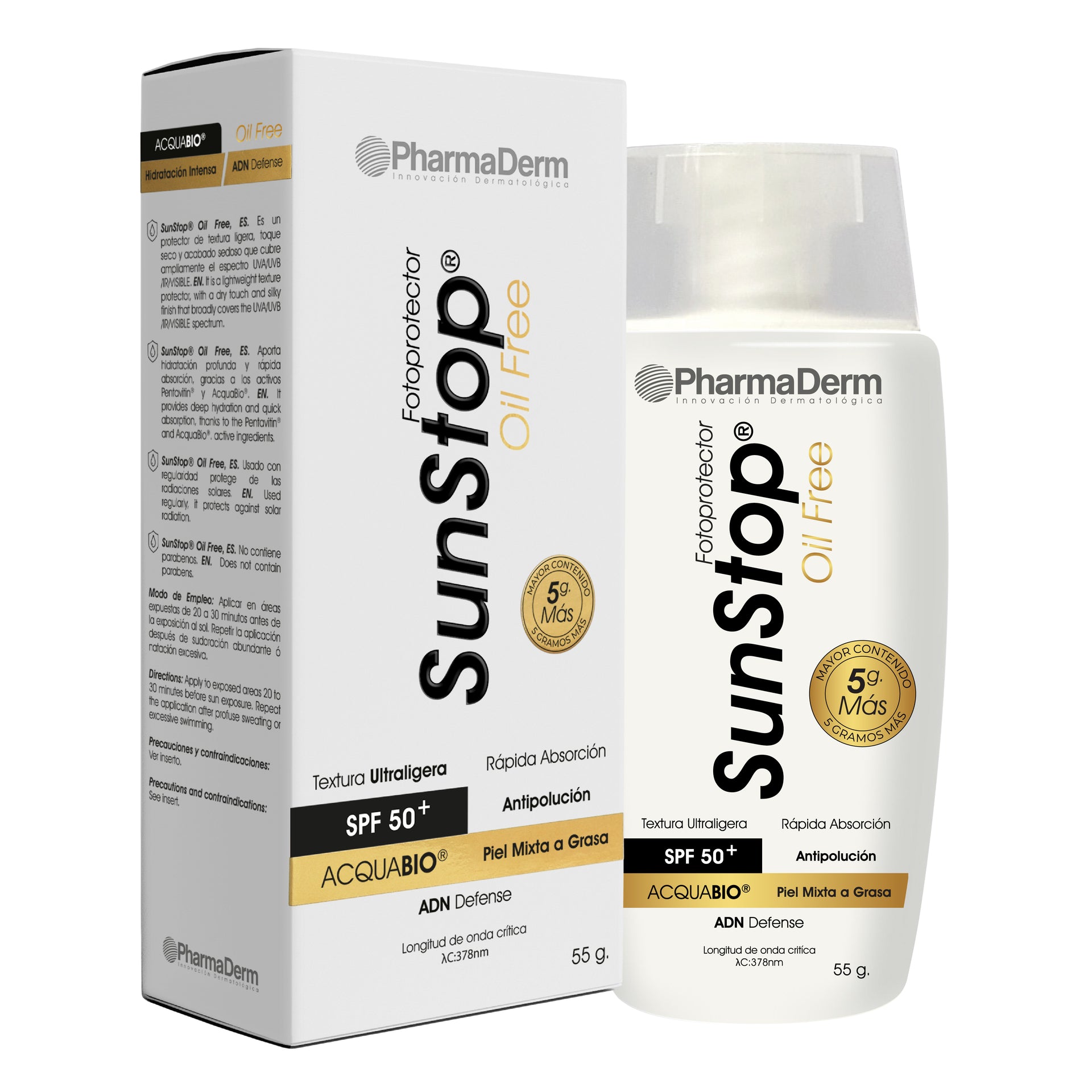 Sunstop Oilfree SPF 50+ - Protector Solar Facial para Piel Grasa