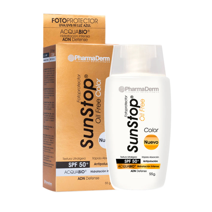 Protector Solar Sunstop Libre de Aceite Pharmaderm Color