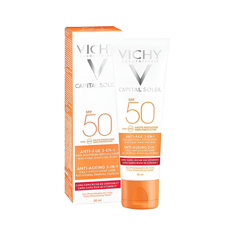 Vichy Bloqueador Capital Soleil Antiedad 3 en 1 Spf  50+